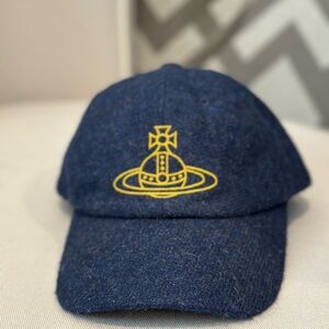 Vivienne Westwood Blue baseball cap with Yellow Logo
